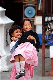 Nepaliese kids playing outside a school in Khatmandu: by silencio, Views[345]