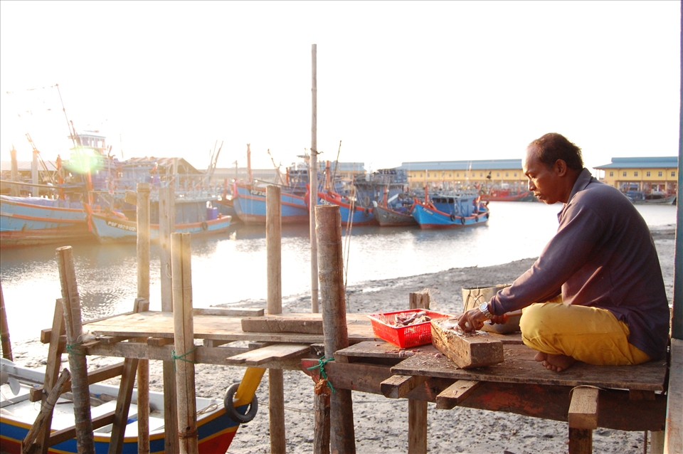 every morning prepare the bait for fishing