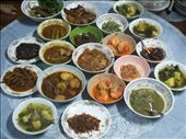 Typical Burmese Meal (Ohn No Khauk Swe not pictured) made by my Yangon family: by sim1ontharun, Views[620]