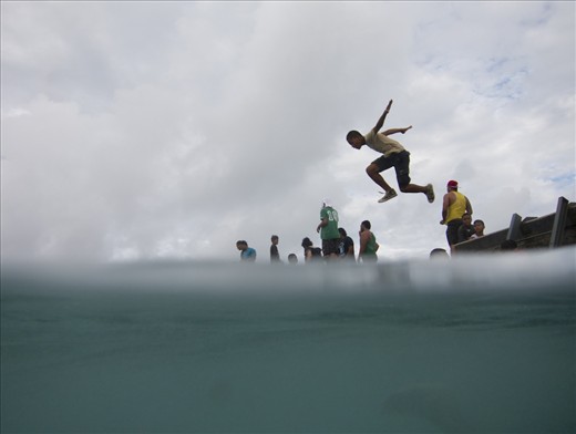 There are not many entertainment options here in Tonga. Hence, the Wharf becomes a hive of activity where Tongans can get together and fish, swim, show off their jumps, talanoa (talk) and hang out.