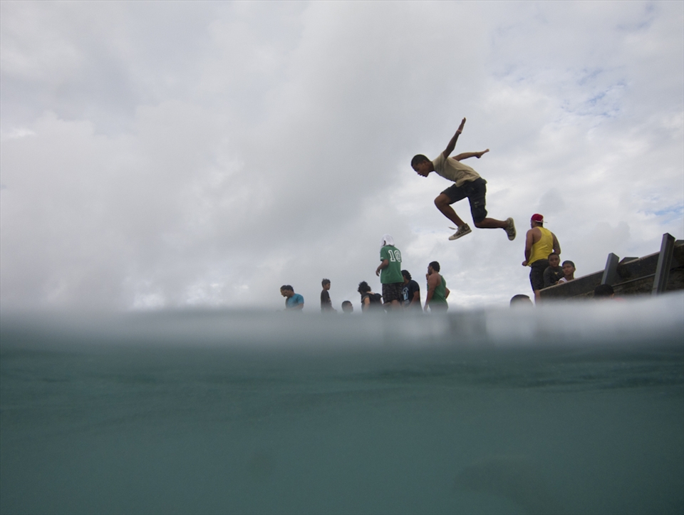 There are not many entertainment options here in Tonga. Hence, the Wharf becomes a hive of activity where Tongans can get together and fish, swim, show off their jumps, talanoa (talk) and hang out.