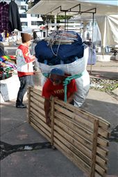 Most of the salesmen work on their own or in a couple. Men and women carry heavy loads on their backs to the market, where they set up their stands. It takes them a couple of hours to do all the hard work, but their day had just began.: by simonavbar, Views[417]