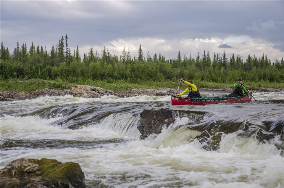 She wasn't all easy going. On the Peel River we faced class II-IV rapids.