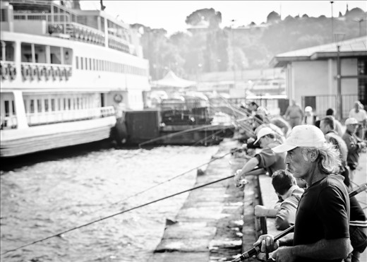 Wherever there is water there are always fisherman. Nothing like a fresh lunch! 