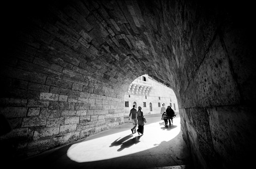 The call to prayer echoes against the walls as you walk into the old city.