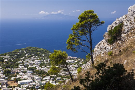 Anacapri seen during the descent  from the island's highest point, Mt. Solaro