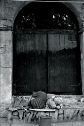 a lady who sleeping on the street,homeless and alone: by siscaangie, Views[369]