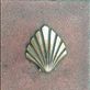 brass shells imbedded on the sidewalks early in the trek: by skipper1949, Views[228]