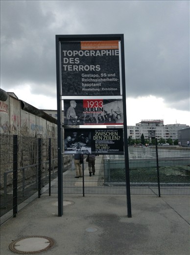 Topography of Terror .. former location of the German SS police.. next to the Berlin Wall
