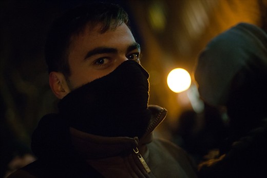 A young hungarian demonstrator