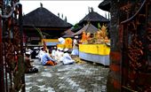 some people are doing bali religious procession at the temple is customary procession to commemorate the death of a family member. Religious leaders are leading the sacred procession, all participants wore traditional Balinese. Unfortunately the general public (tourists) are not allowed to enter the temple especially when one is implementing a prayer. However, visitors can witness this procession from outside of the temple, and it can also perpetuate the camera, as far as it does not interfere the religious processions.: by smallfoottravellista, Views[385]