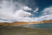 Pangong Tso Lake in Leh is a lake situated right on the borders of India and China at an height of 4250 m. It's 3.5 hours away from the nearest civilization, the roads leading upto it is a constant hazard for tourists and travelers with many having lost their lives just to witness this impeccable creation. One does wonder, how us humans were able to draw imaginary lines right through such places, just to live under the illusion of security.: by smaran, Views[857]
