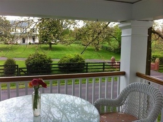 The view for the front of the farm house