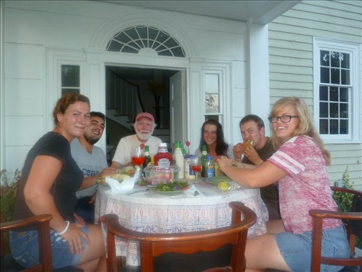 Mock 4th of July celebration dinner