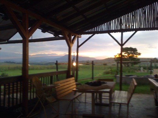 A wonderful dinner show at the Black Scabbard, Portugese Restaura t.  Sunset over the mountains with some lightening thrown in.