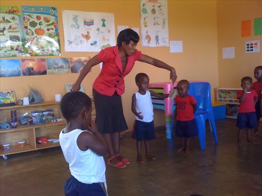 We had a wonderful visit to a child care center outside of Mtubatuba.  The teacher was teaching the 3 year olds how to count in English.