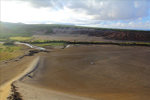 It's an hour hard slog to climb Mt Yasur from the ash plain side.