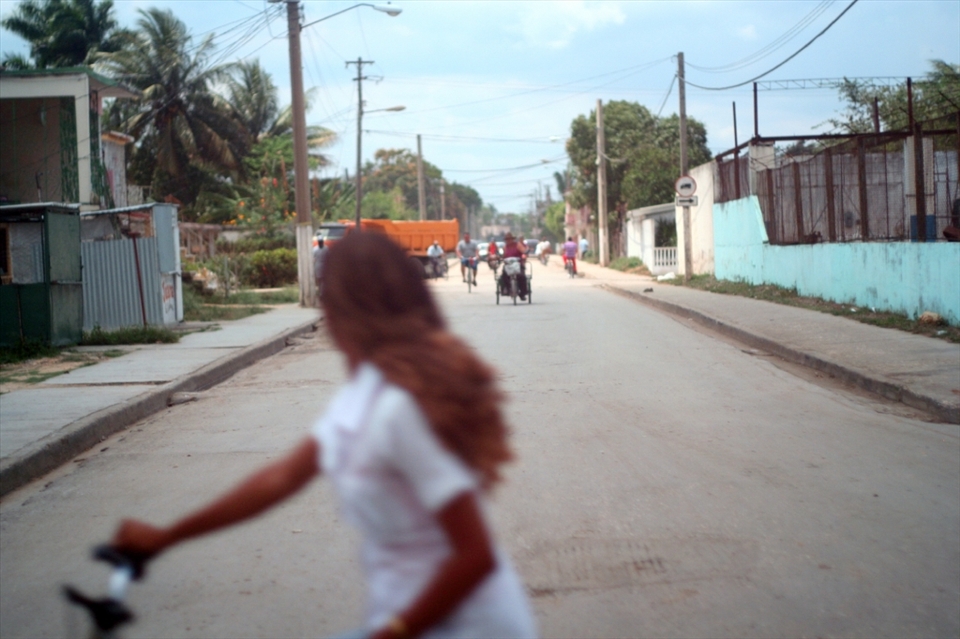 During our drive around, the driver of our taxi often yielded or dashed around the numerous bicyclists.