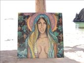 Slightly controversial rendition of the Virgin Mary enjoying the beach at El Burro.: by sneaver, Views[747]
