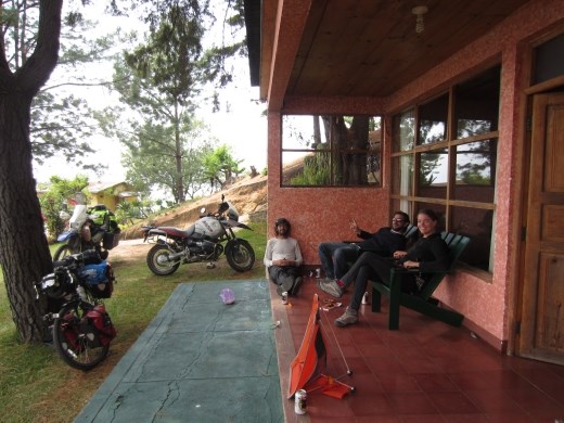 James, Mateo & Pamela chilling out in Panajachel. 