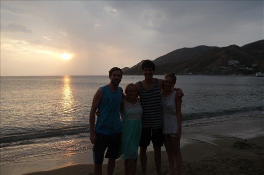 Wir 4 beim Sonnenuntergang