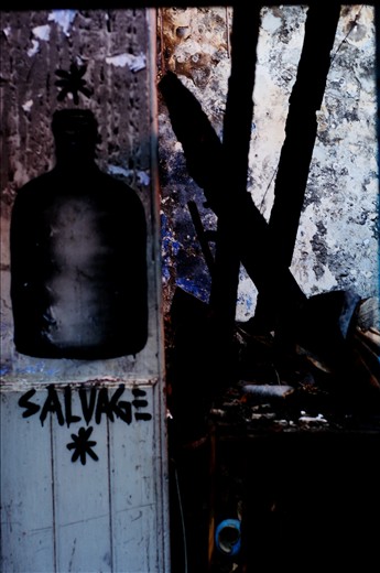 She also has a camera, and starts taking pictures of me. We kinda play around and I'm happy to see her cheering up a little bit. She liked the pictures and accepted to let me show a bribe of herself.
I will remember Alice, her beauty and her strength, after this moment we shared.
I left the spot and shot this wall, meaningful after this meeting, removed the heavy fucked up door and got back into busy streets with another dynamic, another rhythm, just back to a parallell reality, like this meeting never happened. Except  my eyes were more open after what Alice gave to me, being the incarnation of the famous saying 