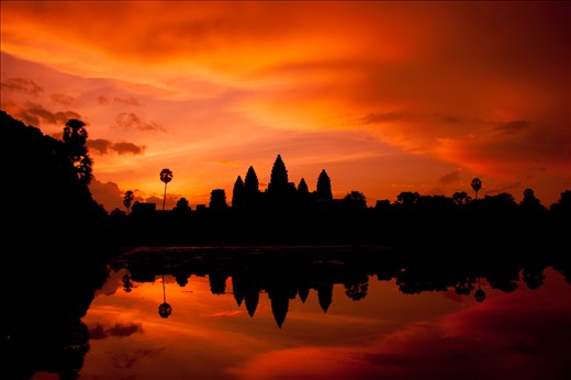 Angkor watt is one of the famous Temple in the world , Cambodia  