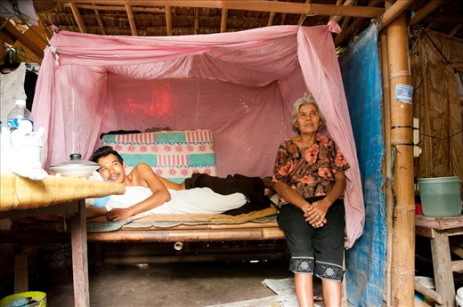 The interior of the women house, simple but at least this can protect them from weather.