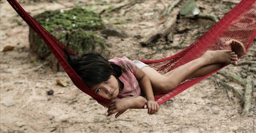 Girl in a hammock
