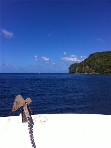 Smile into the blue, deep water; we're almost home