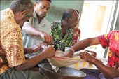 The Kava ceremony is central in Fijian custom and allows the people to come together as one when they share in the centuries old custom. The offering is central to any social & formal function as it officially opens and close dialogue. Served in a coconut bowl, I sip away, unique taste I must say !: by soniagalea, Views[747]