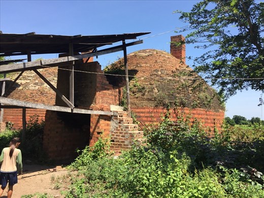 They bake bricks in this round structure. 