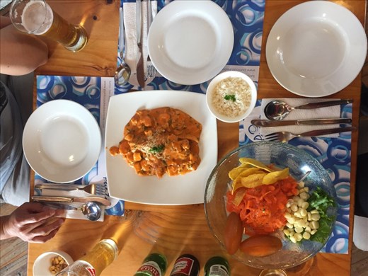 Ceviche and fish lunch