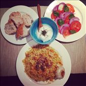 Plov, Dill Yoghurt, Fresh salad & Bread: by souksafari, Views[501]