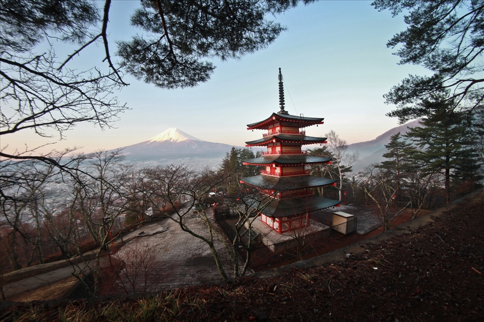 Watching over the city of Kawaguchiko is the mighty Mt. Fuji