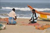 Fishermans are getting ready their equipment: by south_india, Views[265]