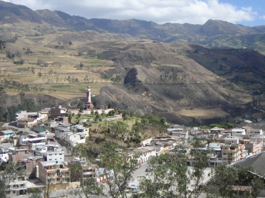 Jesus watching over a little town