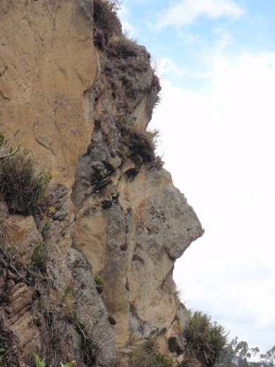 Inca face in the rock at Ingapirca