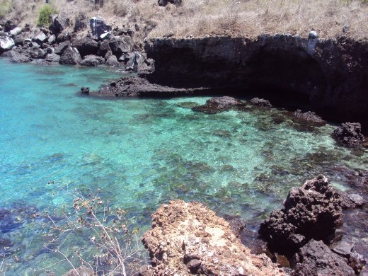 Swimming spot at Cerro Tijeretas. San Cristobal Island. 