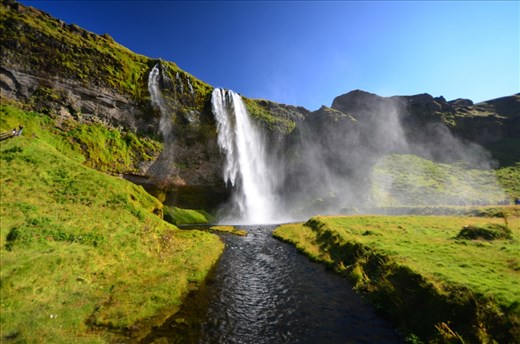 I shot this at the famous Seljalandsfoss waterfall in South Iceland. You can walk behind the falls, which is a very popular vantage point. I wanted to get a unique view that still captured the power of the falls. 