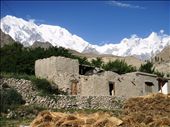 Shisper Peak (6711m) a view from Hussaini Village along the KKH. Potato was the cash crop of the valley but after Attabad disaster there is no access to the down cities of Pakistan therefore people are cultivating wheat for their own use only, all livelihood vanished and people suffering allot in health, education and transportation.: by spatial-world, Views[1071]