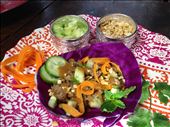 Plated final dish of the Thai Lettuce Cups w/ Dipping Sauce and Garnish: by spice_mistress, Views[219]
