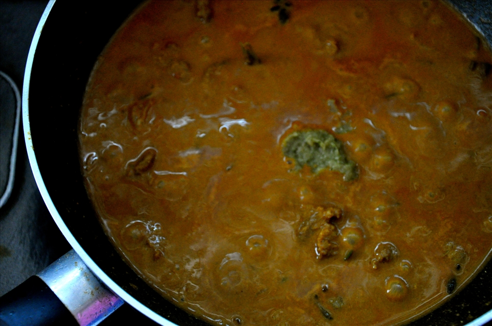 Patience is needed to cook the curry on slow heat 