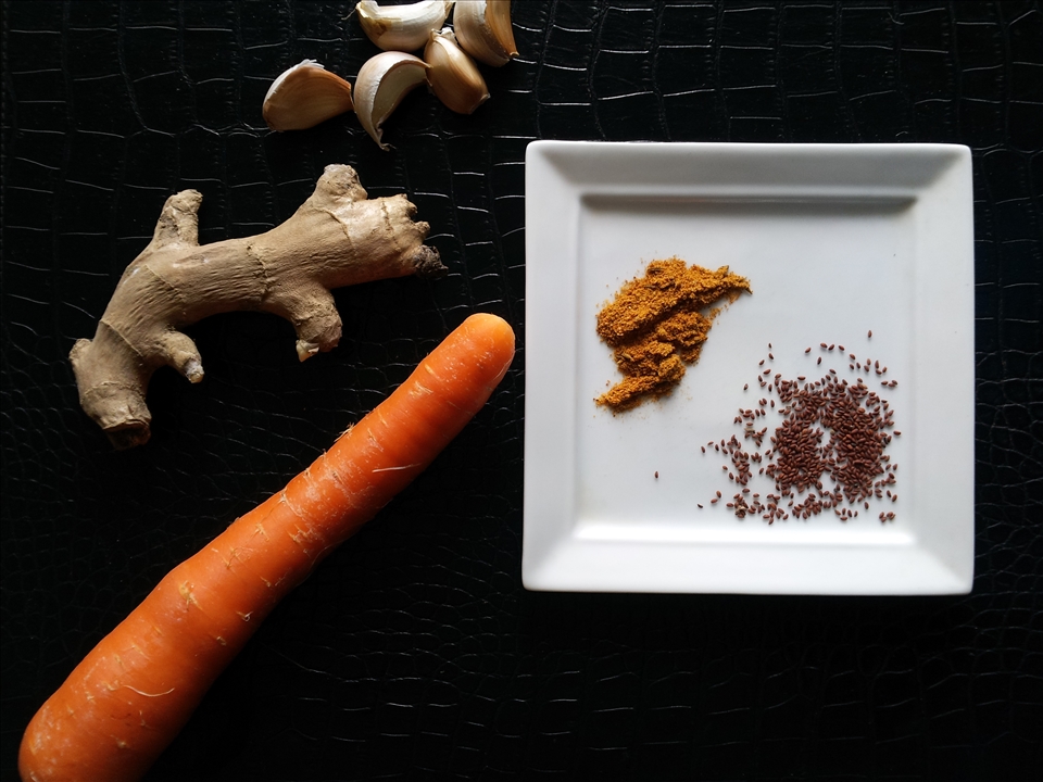 Carrots and various spices