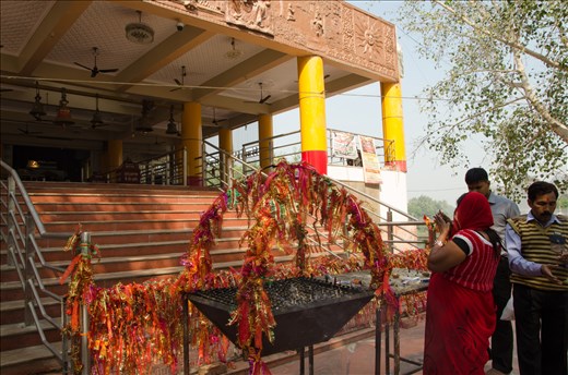 Sweet fragrance of incense from the AARTI place at the temple entrance
