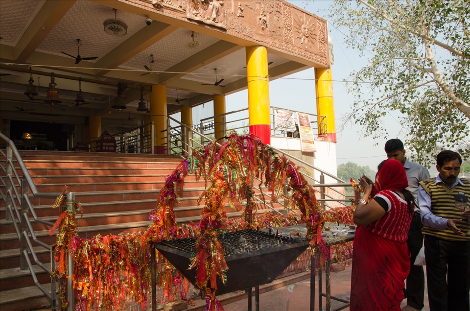 Sweet fragrance of incense from the AARTI place at the temple entrance