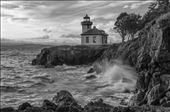 Lime Kiln Lighthouse at sunset on San Juan Island, WA.: by spyhoppertravels-katiejones, Views[279]