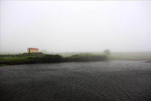 Upon the hill, across the lake