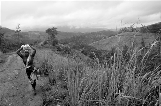 This lady was captured in a very remote area in Srilanka where she has to carry this bag (weekly provision for her family) among these hills where the only mode of transport for these villagers is the local train down beneath the hills. Also the bag as i mentioned above is their WEEKLY provision while such a bag would be just one meal for most of us.Yes, they are so poor.