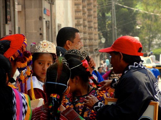 Indigenous women ponder their power at a rally for indigenous rights.